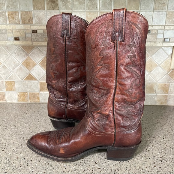 Dan Post Men’s Size 9 EW Brown Leather Western Cowboy Boots Made in the USA - Picture 5 of 10